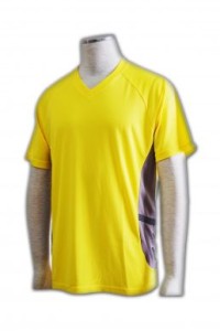 W073 訂做波衫球衣 沙灘排球衫訂造 波衫燙字 羽毛球 乒乓球  運動衫設計 球衣專門店     鮮黃色